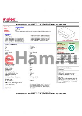 0009524034 datasheet - 3.96mm (.156