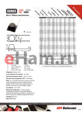 100R-471M datasheet - Micro i^ Ribbon-Lead Inductors
