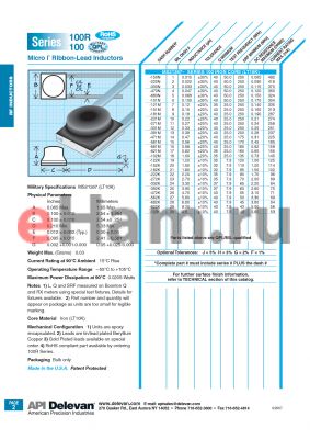 100R-470N datasheet - Micro i Ribbon-Lead Inductors