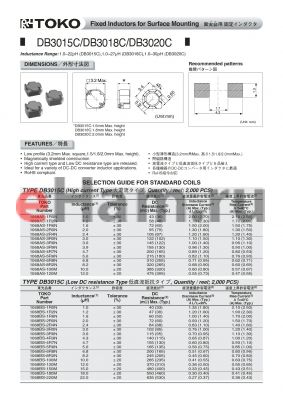 1070BS-120M datasheet - Fixed Inductors for Surface Mounting