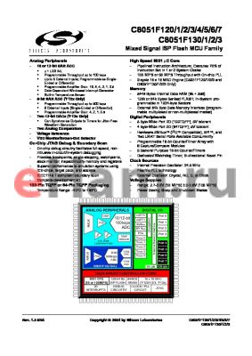 C8051F131 datasheet - Mixed Signal ISP Flash MCU Family