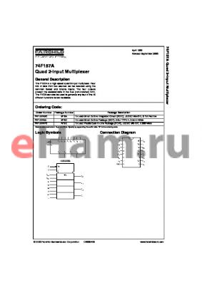 74F157ASJ datasheet - Quad 2-Input Multiplexer