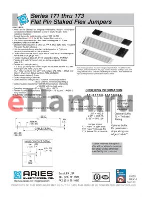 11-002.5-172PTLHT datasheet - Flat Pin Staked Flex Jumpers