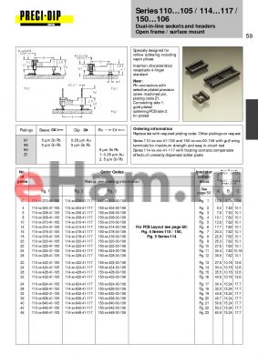 110-99-308-41-105 datasheet - Dual-in-line sockets and headers Open frame / surface mount