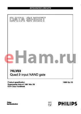 74LV03 datasheet - Quad 2-input NAND gate