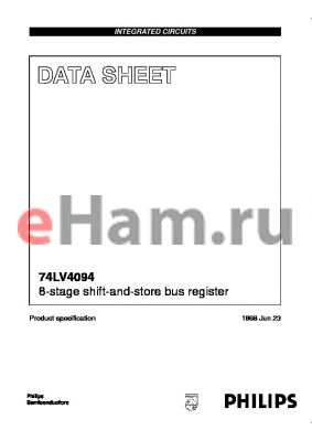 74LV4094D datasheet - 8-stage shift-and-store bus register