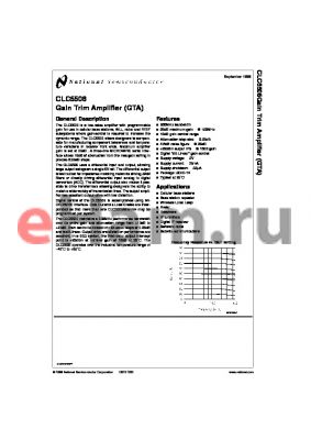 CLC5506IMX datasheet - Gain Trim Amplifier (GTA)
