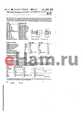 BC161-6 datasheet - PNP SILICON TRANSISTORS