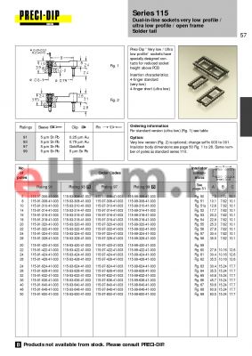 115-97-640-41-003 datasheet - Dual-in-line sockets very low profile / ultra low profile / open frame Solder tail