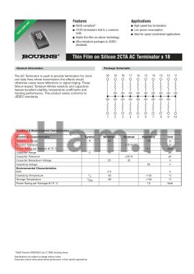 2CTA101101MQ20TLF datasheet - Thin Film on Silicon 2CTA AC Terminator x 18