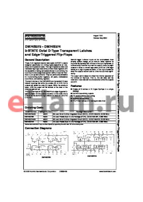 DM74S374WM datasheet - 3-STATE Octal D-Type Transparent Latches