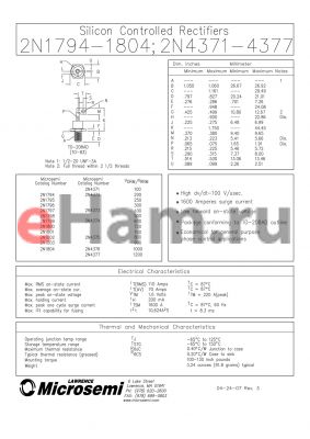 2N1801 datasheet - Silicon Controlled Rectifiers