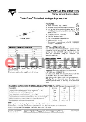 BZW04-37B datasheet - TRANSZORB^ Transient Voltage Suppressors