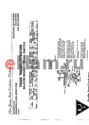 2N4986 datasheet - TRIODE TRIGGER THYRISTORS