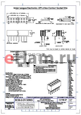 BCSS-220-D-02-T-LF datasheet - .079 cl Dual Row Box Contact Socket Strip