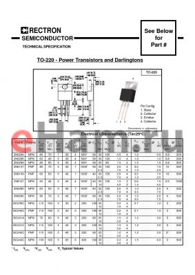 2N5294 datasheet - TO-220 - Power Transistors and Darlingtons