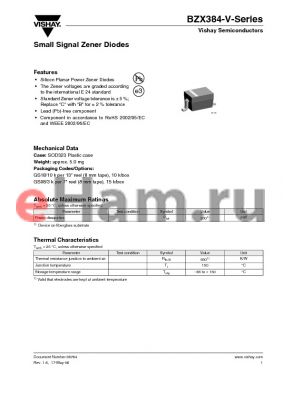 BZX384C2V4-V datasheet - Small Signal Zener Diodes