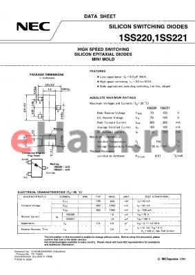 1SS220 datasheet - SILICON SWITCHING DIODES