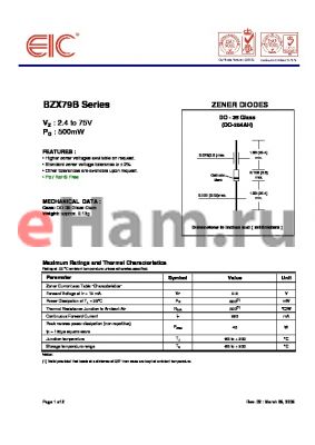 BZX79B8V2 datasheet - ZENER DIODES