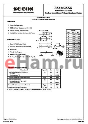 BZX84C30 datasheet - Surface Mount Zener Voltage Regulator Diodes