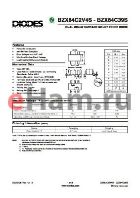 BZX84C30S datasheet - DUAL 200mW SURFACE MOUNT ZENER DIODE