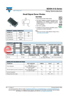 BZX84C75-V-G datasheet - Small Signal Zener Diodes