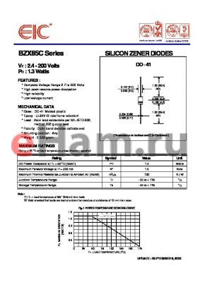 BZX85C4V3 datasheet - SILICON ZENER DIODES