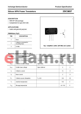 2SC3857 datasheet - Silicon NPN Power Transistors