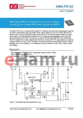 AMG-PS132 datasheet - FACT SHEET