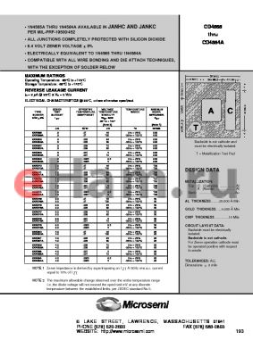 CD4576A datasheet - 6.4 VOLT ZENER VOLTAGE  5%