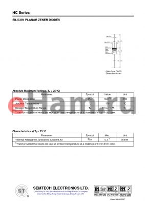15HCB datasheet - SILICON PLANAR ZENER DIODES