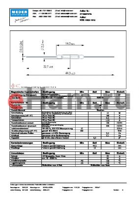 KSK-1A66-1015_DE datasheet - (deutsch) KSK Reed Switch