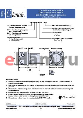 ITH03FFR36PZ datasheet - Box Mount Receptacle Connector