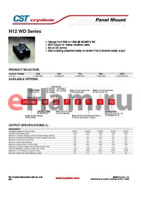 H12WD4850FP datasheet - Panel Mount