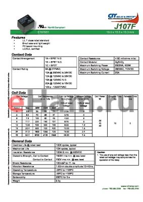 J107F1AS203VDC datasheet - CIT SWITCH