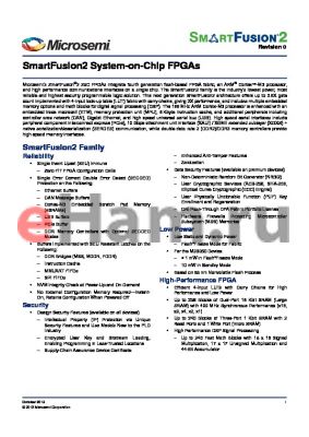 M2S010T-VF144Y datasheet - SmartFusion2 System-on-Chip FPGAs