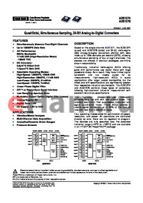 ADS1278IPAPR datasheet - Quad/Octal, Simultaneous Sampling, 24-Bit Analog-to-Digital Converters