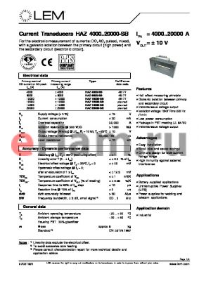 HAZ4000-SB_07 datasheet - Current Transducers