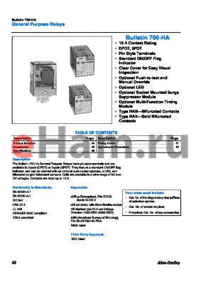 700-HA33A12 datasheet - General Purpose Relays