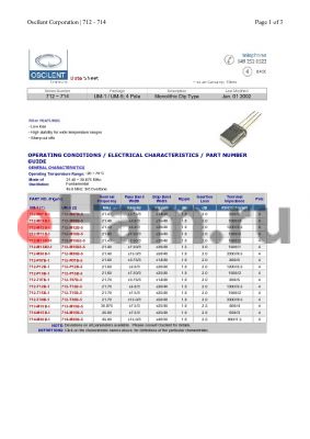 712-M07B-1 datasheet - Monolithic Dip Type