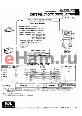 HCM1145AZ datasheet - HIGH SPEED C-MOS HCM1100 SERIES - 4 PIN DIP PACKAGE