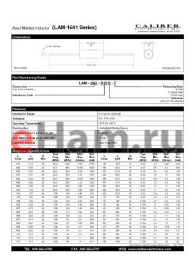 LAM-1641-150K-T datasheet - Axial Molded Inductor