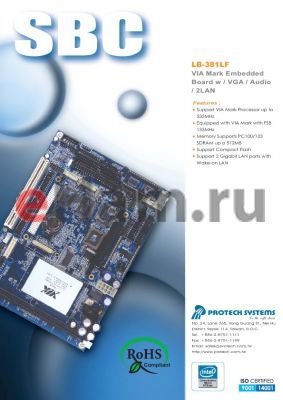 LB-381LF datasheet - VIA Mark Embedded Board