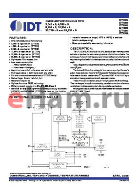 IDT7204L12JG datasheet - CMOS ASYNCHRONOUS FIFO