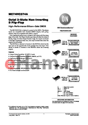 MC74HC374ADWR2 datasheet - Octal 3−State Non−Inverting D Flip−Flop High−Performance Silicon−Gate CMOS