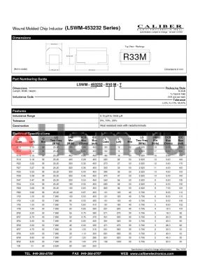 LSWM-453232-2R2K-T datasheet - Wound Molded Chip Inductor