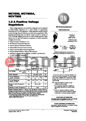 MC7815ABD2T datasheet - 1.0 A Positive Voltage Regulators