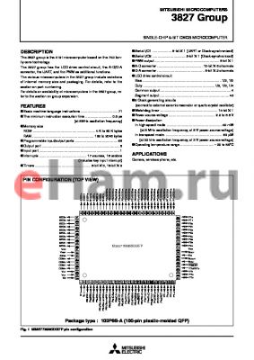 M38273M3-XXXFP datasheet - SINGLE-CHIP 8-BIT CMOS MICROCOMPUTER