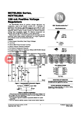 MC78L18ACPRP datasheet - Three-Terminal Low Current Positive Voltage Regulators