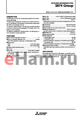 M38747E8T-XXXFS datasheet - SINGLE-CHIP 8-BIT CMOS MICROCOMPUTER